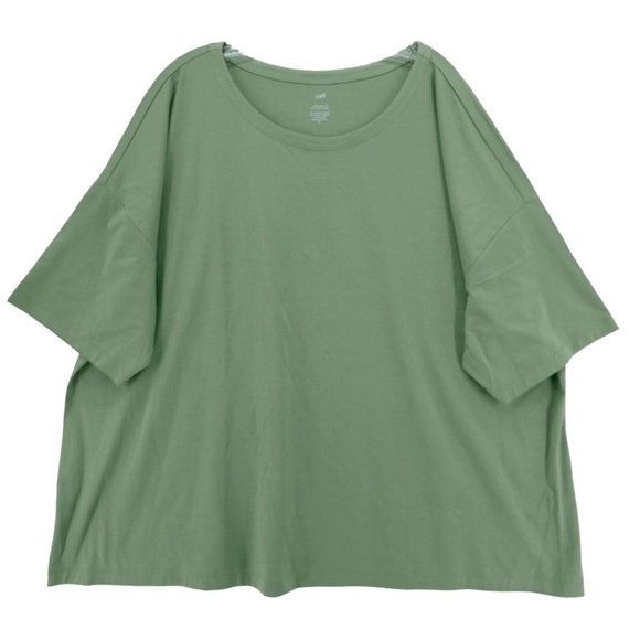 J. Jill Tops - J Jill Green Luxe Supima 3/4 Sleeve Tunic Top Cotton Tencel Modal Spandex Sz 4X